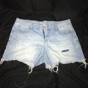 Jean Frilled Shorts